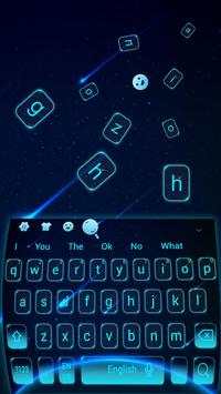 Neon Blue Keyboard Theme screenshot 2