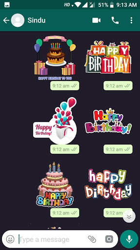 Birthday Wishes WhatsApp Stickers (100  Stickers) screenshot 5
