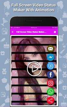 Full Screen Video Status Maker With Animation 2018 screenshot 6