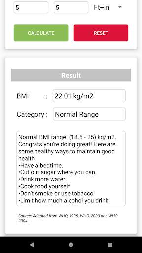 BMI Calculator & 5 Free Health Calculator Apps 5 تصوير الشاشة