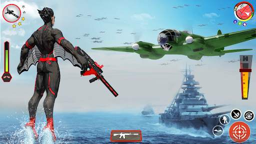 Flying Bat Robot Bike Game screenshot 3