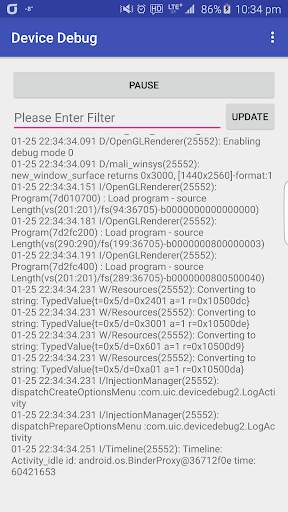 Device Debug screenshot 1