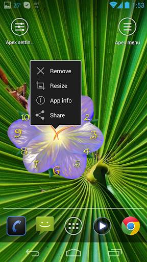 Serene flower clock HD widget screenshot 2