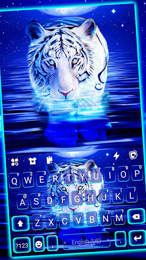 Neon Tiger 2 Keyboard Background screenshot 1