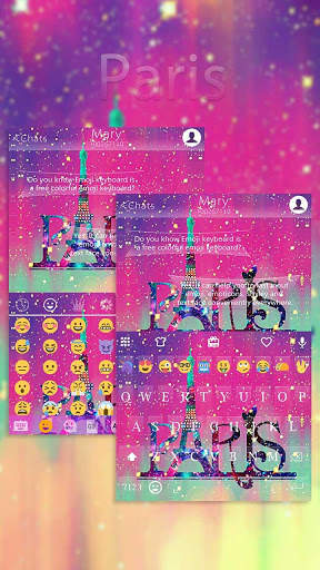Galaxy Paris KK Emoji Keyboard for Android GO screenshot 6