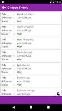 Tema Wanita Hijab Muslimah Animasi screenshot 1