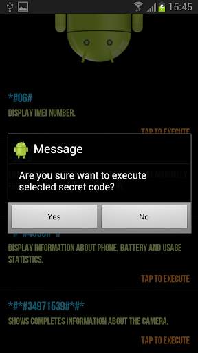 Secret Codes for Android screenshot 3