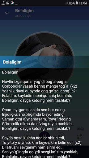 Alisher Fayz qo'shiqlari 4 تصوير الشاشة