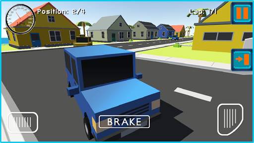 Blocky Cars Road Racing 3D screenshot 3