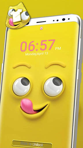 Cute Funny Face Launcher Theme 3 تصوير الشاشة