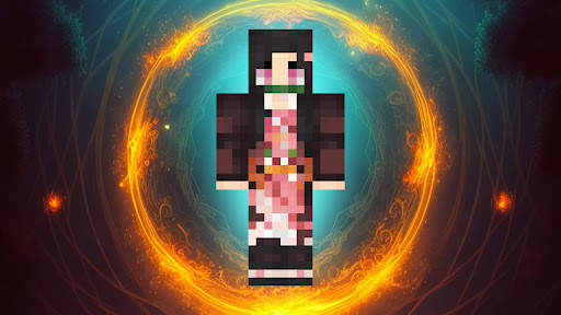 Nezuko Skin for Minecraft screenshot 25
