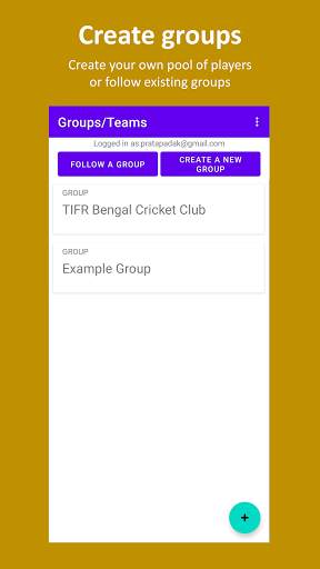 Cricket Scorer - keep your score and stats screenshot 1