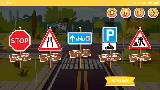Driving theory test : Road signs and Traffic signs screenshot 1