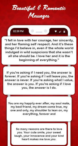 Love Messages Text SMS & Background Wallpaper screenshot 2
