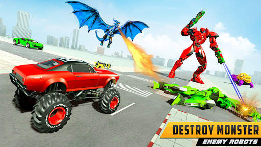 Police Dragon Robot Car Game screenshot 2