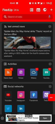 FeedUp browser & content mixer screenshot 2