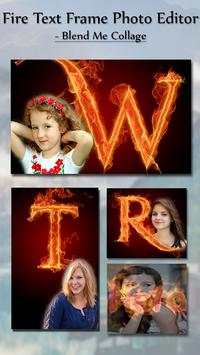 Fire Text Frame Photo Editor - Blend Me Collage 3 تصوير الشاشة