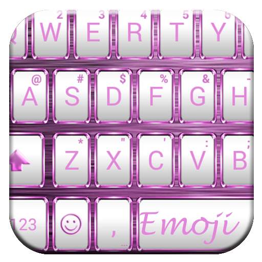 Emoji Keyboard Frame WhitePink 350