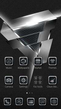 Tela de bloqueio do tema de tecnologia cinza preto screenshot 1
