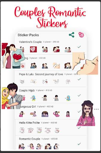 WA Stiker Apps Indonesia Romantics screenshot 2