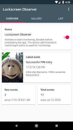 Lockscreen Observer screenshot 1