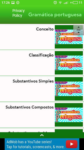 Gramática portuguesa screenshot 2