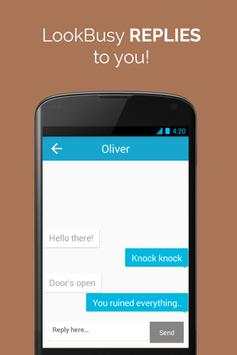 Look Busy-Fake Chat Messenger screenshot 1