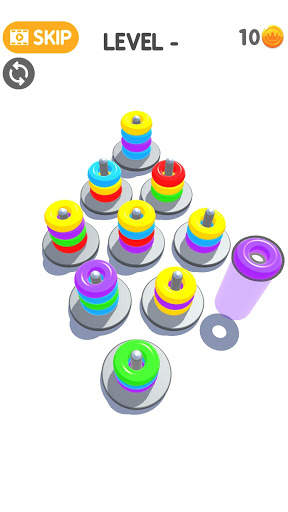 Color Sort 3D: Fun Hoop Stack Sorting Puzzle screenshot 2