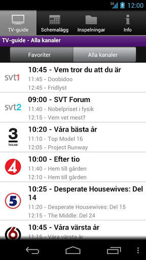 Spela in - Telia tv-box schemalägg och spela in screenshot 2