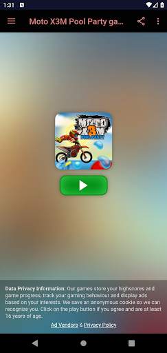 Moto X3M Pool Party game screenshot 1