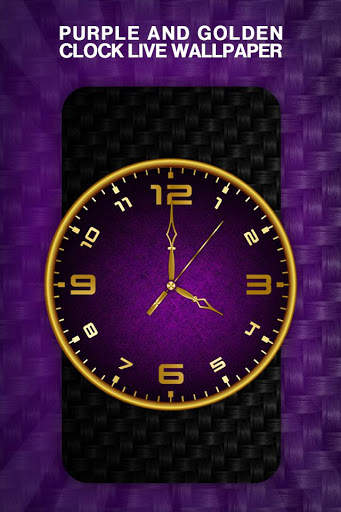 Purple And Golden Clock Live Wallpaper screenshot 2