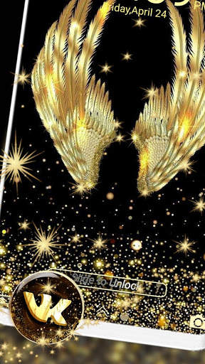 Golden Angel Wings Launcher Theme screenshot 3