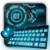 Blue 3D Tech Keyboard icon