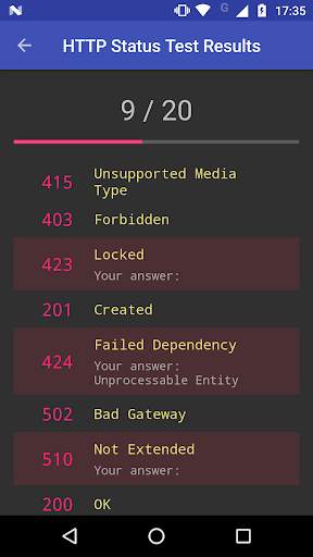 HTTP Status Codes Trainer screenshot 5
