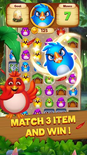 Bird Mania - Free Match 3 स्क्रीनशॉट 7