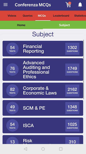 Conferenza MCQs screenshot 5