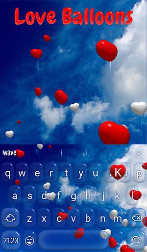 Love Balloons Animated Keyboard   Live Wallpaper screenshot 2