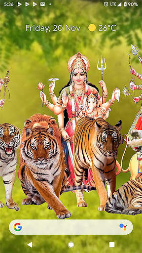 4D Tigers of Durga Live Wallpaper screenshot 5