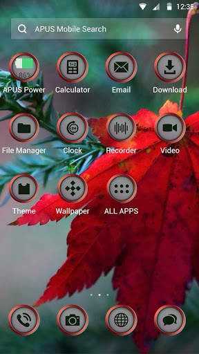 Maple leaf-APUS Launcher theme screenshot 2