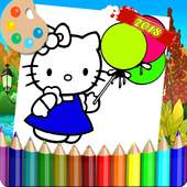 Coloring Pages Funny Hello Kity 1.0