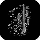 Black And White Wallpaper App For Android icon