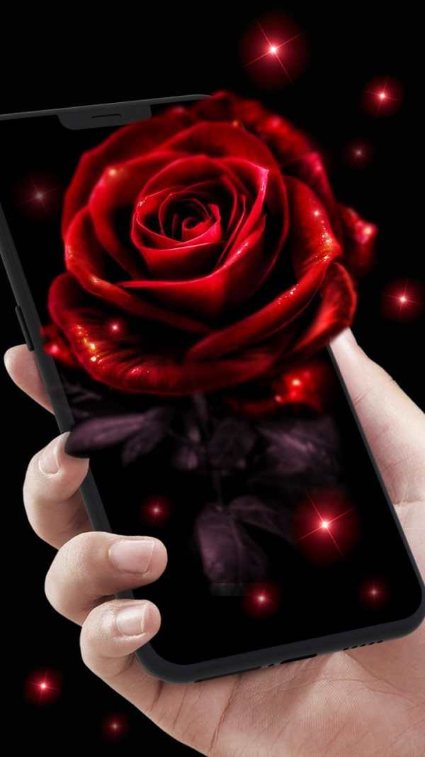 Neon Red Rose Live Wallpaper screenshot 3