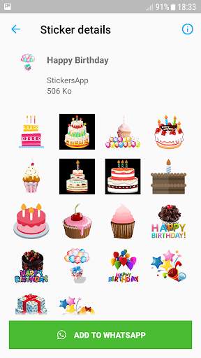Happy birthday stickers for WhatsApp screenshot 2