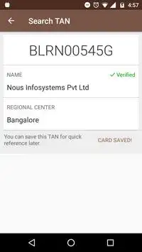 TAN Search, Application Status screenshot 3