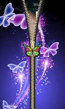 Butterfly Zipper Lock Screen screenshot 3
