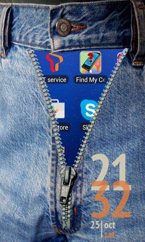 Zip Screen lock jeans 4 تصوير الشاشة