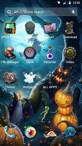 Spooky Halloween APUS Launcher theme screenshot 2