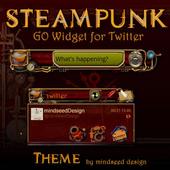 Steampunk Twitter GO Widget icon