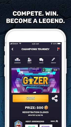GIZER - Compete in Mobile Tournaments & Brackets screenshot 1