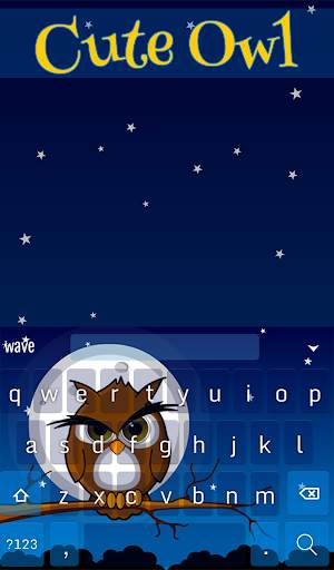 Cute Owl Animated Keyboard   Live Wallpaper screenshot 2